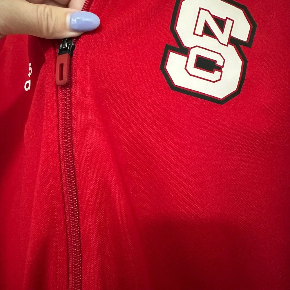 Adidas x NC State | Men's Wolfpack ACC Climalite Red Full Zip Track Jacket, L